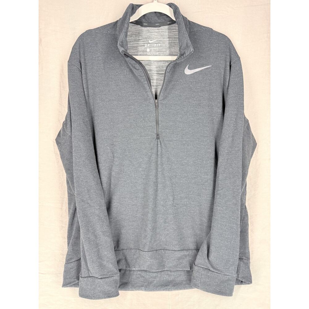 Nike Dri-Fit Quarter 1/4 Zip Shirt Navy Blue Men’s Size Large